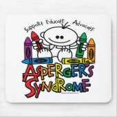 Asperger Syndrome Crayons Muismat (Voorkant)
