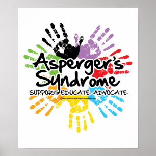 Asperger Syndrome Handdruk Poster
