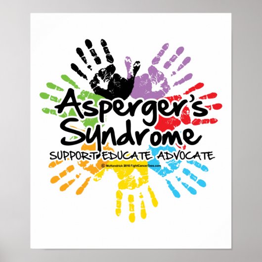 Asperger Syndrome Handdruk Poster (Voorkant)