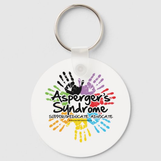 Asperger Syndrome Handdruk Sleutelhanger (Voorkant)