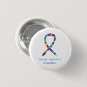 Asperger Syndroom Puzzle Custom Ribbon Pins Ronde Button 3,2 Cm (Voorkant /achterkant)