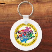 Asperger syndroom Puzzle Pin Sleutelhanger (Voorkant)