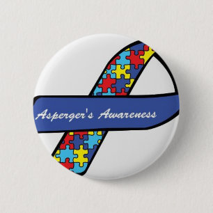 Asperger's Awareness Ribbon Ronde Button 5,7 Cm