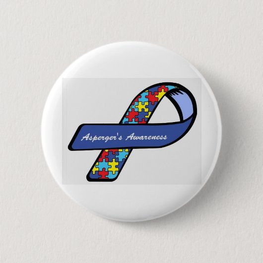 Asperger's Awareness Ribbon Ronde Button 5,7 Cm (Voorkant)