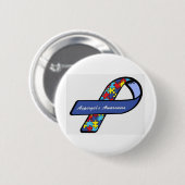 Asperger's Awareness Ribbon Ronde Button 5,7 Cm (Voorkant /achterkant)