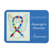 Asperger's Disorder Awareness Ribbon Angel Magnet Magneet (Horizontaal)