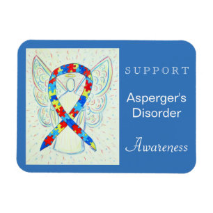 Asperger's Disorder Awareness Ribbon Angel Magnet Magneet