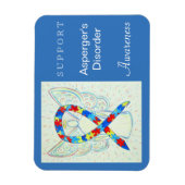 Asperger's Disorder Awareness Ribbon Angel Magnet Magneet (Verticaal)