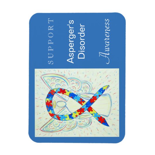 Asperger's Disorder Awareness Ribbon Angel Magnet Magneet (Verticaal)