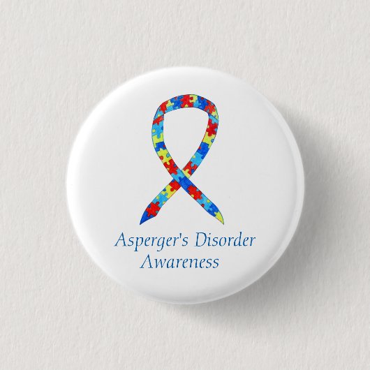 Asperger's Disorder Custom Ribbon Art Pins Ronde Button 3,2 Cm (Voorkant)