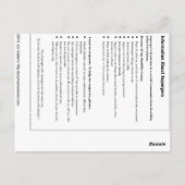 Aspergers ID-kaart Briefkaart (Achterkant)