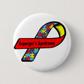 Aspergers Ronde Button 5,7 Cm (Voorkant)