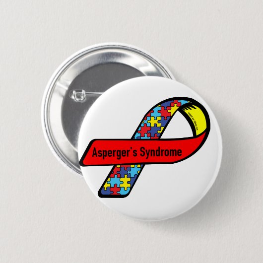 Aspergers Ronde Button 5,7 Cm (Voorkant /achterkant)