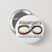 Aspergers Ronde Button 5,7 Cm (Voorkant /achterkant)