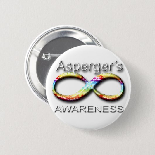 Aspergers Ronde Button 5,7 Cm (Voorkant /achterkant)