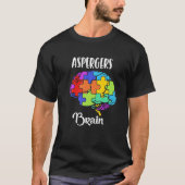Aspergers Syndroom - Brain Puzzle Pieces Regenboog T-shirt (Voorkant)