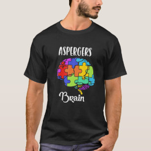 Aspergers Syndroom - Brain Puzzle Pieces Regenboog T-shirt