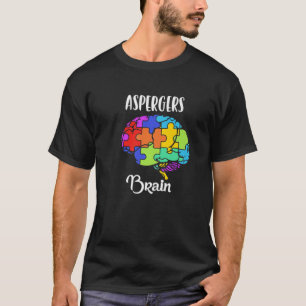 Aspergers Syndroom - Brain Puzzle Pieces Regenboog T-shirt