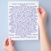 Asperger's Syndroom: wees bewust en zorg! Flyer (Hand)