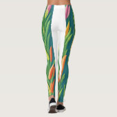 Asperges Geometrisch Kleurrijk Gepersonaliseerd Pa Leggings (Achterkant)