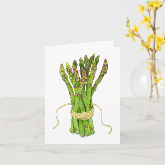 Asperges gevouwen kaart (Gele Bloem)