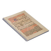Asperges me - Gregoriant Chant Medieval Manuscript Notitieboek (Rechterzijde)