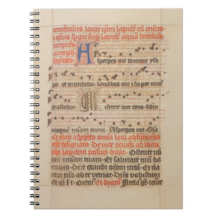 Asperges me - Gregoriant Chant Medieval Manuscript Notitieboek