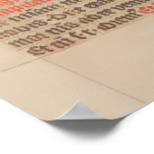 Asperges me Gregoriant Chant Middeleeuws Manuscrip Poster (Hoek)