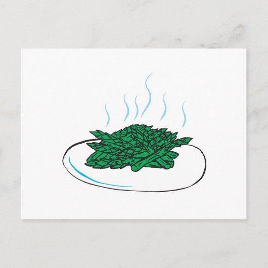asperges op een bord briefkaart (Voorkant)