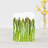 Asperges op wit - Gepersonaliseerd Veggie Achtergr Kaart (Gele Bloem)