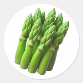Asperges Plastic 3D – Glanzend rond etiket (Voorkant)