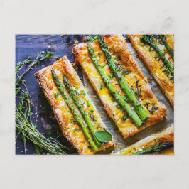 Asperges Puff Pastry Sticks met Sesame Feestdagenkaart