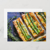 Asperges Puff Pastry Sticks met Sesame Feestdagenkaart (Voorkant / Achterkant)