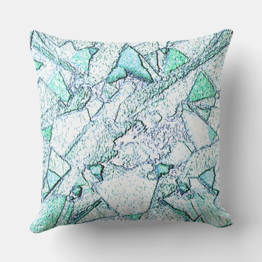 Áspero como rocha, num misto de ciano e menta kussen (Achterkant)