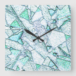 Áspero como rocha, num misto de ciano e menta vierkante klok