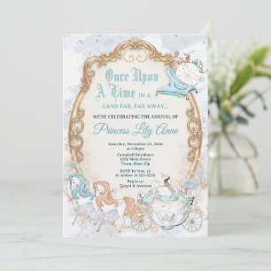 Aspewagen Baby Shower Uitnodiging voor Assepoester