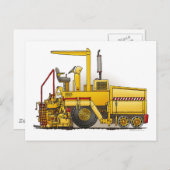 ASphalt-betalende machinekaart Briefkaart (Voorkant / Achterkant)