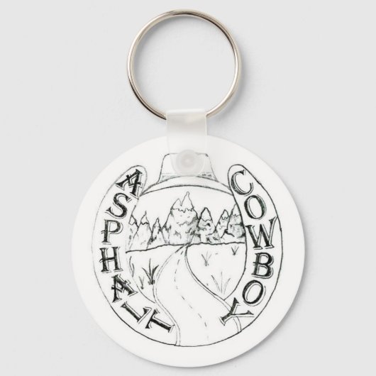 Asphalt Cowboy logo sleutelhanger (Voorkant)