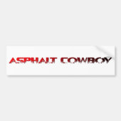Asphalt Cowboy Red Name Line 1 Bumpersticker (Voorkant)