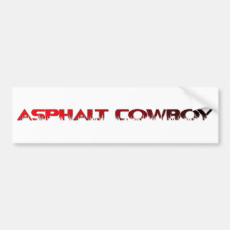 Asphalt Cowboy Red Name Line 1 Bumpersticker