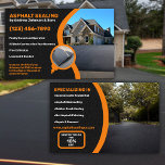 Asphalt Driveway Sealing Company Flyer<br><div class="desc">Ontworpen voor de eigenaar,  manager of werknemer van de asfaltdichtingsmaatschappij. Alle tekst en afbeeldingen zijn 100% aanpasbaar. Dit product is een geweldige manier om verkoop te promoten en te genereren. Door 1Bizchoice (gereserveerde rechten).</div>