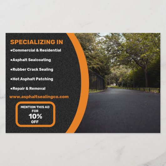 Asphalt Driveway Sealing Company Flyer (Achterkant)