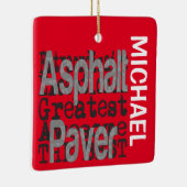 Asphalt Paver Extraordinaire CUSTOM Keramisch Ornament (Rechts)