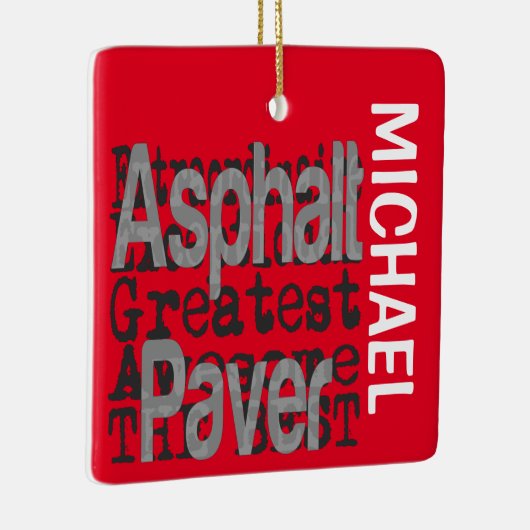 Asphalt Paver Extraordinaire CUSTOM Keramisch Ornament (Rechts)