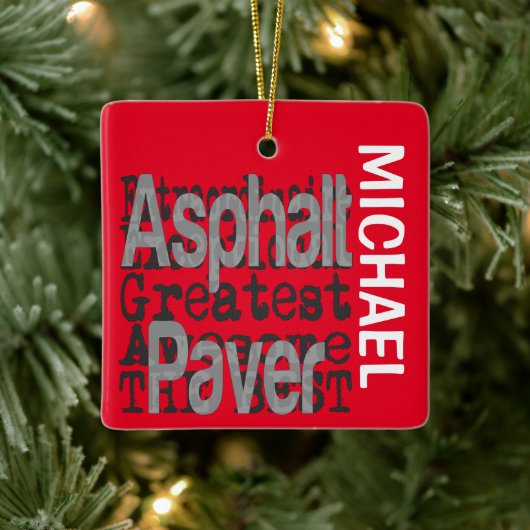 Asphalt Paver Extraordinaire CUSTOM Keramisch Ornament (Boom)