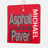 Asphalt Paver Extraordinaire CUSTOM Keramisch Ornament (Links)