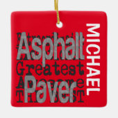 Asphalt Paver Extraordinaire CUSTOM Keramisch Ornament (Voorkant)