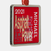 Asphalt Paver Extraordinaire CUSTOM Metalen Ornament (Rechts)