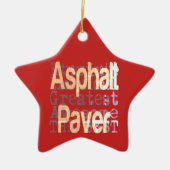 Asphalt Paver Extraordinaire Keramisch Ornament (Voorkant)