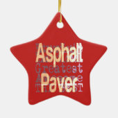 Asphalt Paver Extraordinaire Keramisch Ornament (Achterkant)